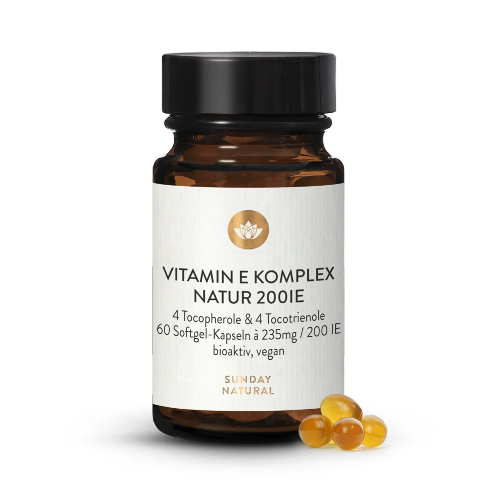 Supplements Vitamins Vitamin E Sunday Natural Vitamin E Complex 200 IU Natural Products